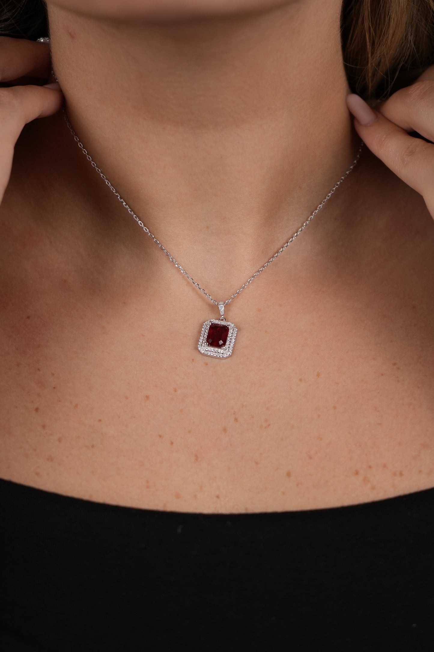 Ruby Red Gemstone pendant