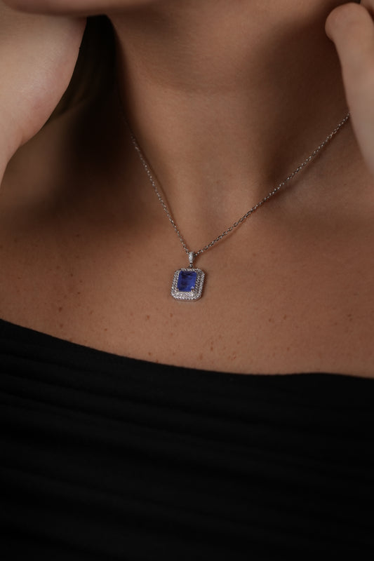 Navy Blue Gemstone Pendant