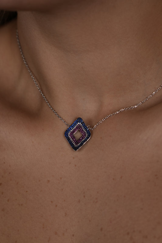 Pave Diamond shape Pendant